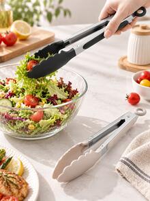 4pcs/2pcs/1pc Stainless Steel Kitchen Tongs With Silicone Tips, Heat Resistant Food Clips, Suitable For Grilling, Cooking, BBQ, Salad, Baking And Kitchen Use, Non-Slip Cooking Tools - Multicolor - View 15