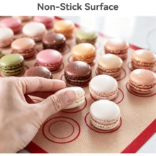 2pcs Macaron Silicone Baking Mat, Non-Stick Baking Mat, 30-Circle Macaron Baking Mat, Heat-Resistant Oven Liner, Suitable For Cookies, Pastries, Bread, Pizza - View 11
