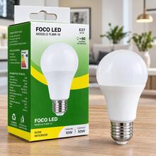 Paquete 10 Focos 10w Led Ahorrador - Blanco - Ver 2