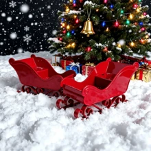 3 Colors Assorted Christmas Sleigh Holiday Desktop Decor Small Figurines, Festive Atmosphere Decoration Desktop Scene Arrangement Props - 6pcs Assorted Cars - View 4