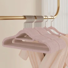 4pcs Premium Seamless Hangers, Non-Slip Clothes Hangers For Home, No Bulging Or Deformation, Wardrobe Storage Organizer, Strong Load-Bearing And Durable, Multi-Color Set, Enhance Wardrobe Style, Non-Slip Groove Design, Clothes Won't Slip Off - View 13