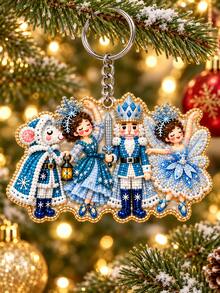 Gantungan Kunci Nutcracker Natal 2D, Gantungan Kunci Natal, Gantungan Pohon Natal Figur Prajurit Statis, Liontin Tas Nutcracker Menari, Cocok untuk Dekorasi Meja, Hadiah Liburan Kreatif untuk Kekasih, Teman dan Keluarga, Hadiah Natal Terbaik - beraneka warna - View 9