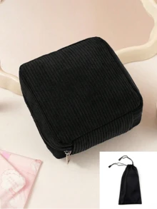 1pc Large Capacity Sanitary Napkin Storage Bag, Multi-Functional Portable Storage Box, Coin Purse And Mini Makeup Bag, Nursing Pad Storage Bag, Tampon Storage Bag, Women's Products Storage Bag, Casual Style, Polyester Material, Storage Solution And Exquisite Gift - Multicolor - View 14