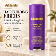 Adglamful Hair Building Fibers 30g/1.05oz, Squeeze Dispensing Hair Fiber Powder For Fuller-Looking Hair, Natural-Looking Coverage For Hairline & Sparse Areas - Multicolor - View 1