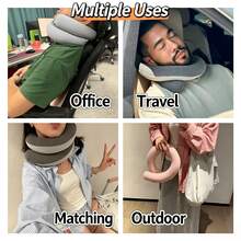 Twistable Spiral Travel Neck Pillow, Flexible Bendable Multi Shape Camping Head Support Pillow, Portable Soft U-Shaped Neck Rest For Airplane Car Outdoor - Multicolor - View 7