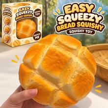 Giant Pineapple Bread Squishy Stress Relief Toy, PU Slow Rebound Squeeze Toy, ASMR ADHD Sensory Fidget Toy, Soft And Crispy Touch, Portable Relaxation And Anti-Stress, Suitable For Teens And Adults, Popular Gift - Multicolor - View 3