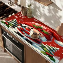 1pc Dish Drying Mat, Coffee Machine Mat, Santa Claus Pattern Dish Drying Mat, Desktop Absorbent Protective Pad, Suitable For Holiday Table Kitchen Winter Scenes, Multi-Purpose Drying Mat, Home Gift, Desktop Decoration - XYLSD-1130 - View 7