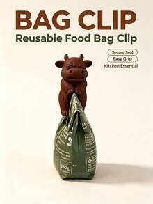 Animal Shaped Food Bag Clips Squad, Heavy Duty Food Sealing Clips, 3D Printed Potato Chip Snack Clips, Suitable For Kitchen And Refrigerator - New Model - View 7