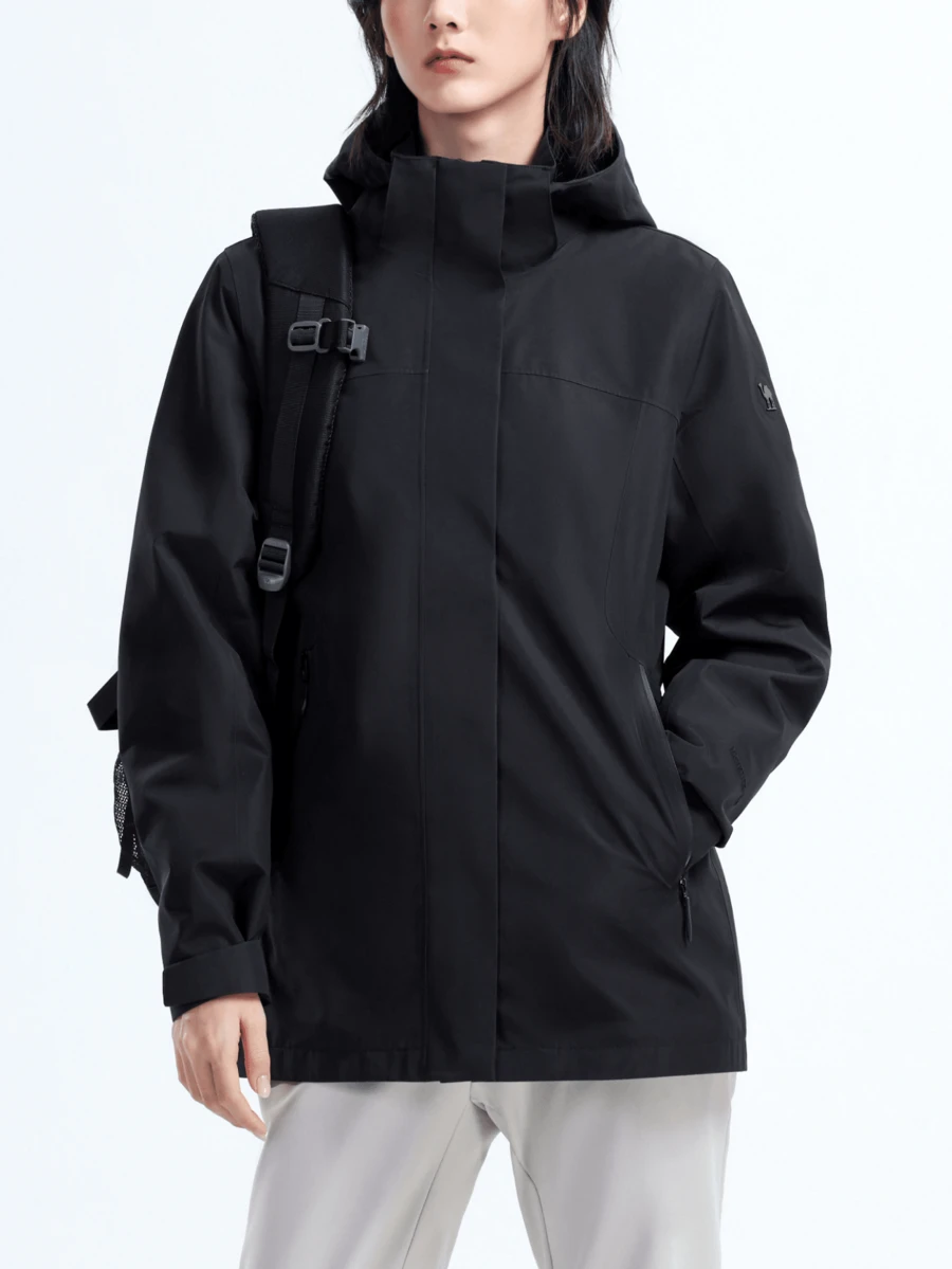 CAMEL CROWN Women's Waterproof Warm Fleece Lined Hooded Snowboard Ski Jacket Winter Coat - Phantom Black - View 1