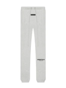 بنطال جوجر من الصوف الناعم بلون الشوفان الفاتح من Fear Of God ESSENTIALS SS22، بقصة فضفاضة مع رباط خصر وأساور مطاطية، بنطال ستريت وير للخروجات اليومية - لون الشوفان الفاتح - مشاهدة 14