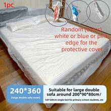 1pc Large Transparent Furniture Cover, Durable Plastic Material With Tight Elastic Band, Protects Sofa, Table, Bench From Heavy Rain/Snow, Easy To Install, Suitable For Large Furniture, Sofa And Table, Transparent Design Fits Snugly, Furniture Cover - Multicolor - View 7
