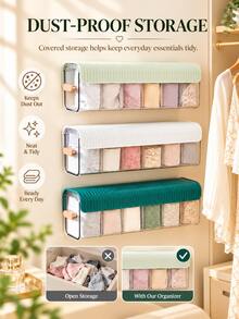 Wall-Mounted Storage Rack, Pull-Out Spice Box, Refrigerator Storage Box And Underwear/Sock Storage Box, Room Decor, Bathroom Decor, Kitchen Essentials, Suitable For Cabinets, Kitchen, Pantry, Countertop, Bathroom, Vanity And Medicine Cabinet - Multicolor - View 6