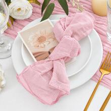 60pcs Light Pink Cheesecloth Napkins, Soft Crinkled Gauze Dinner Napkins, Bohemian Rustic Style Semi-Sheer Cheesecloth Table Napkins, Reusable And Washable Cloth Napkins, Suitable For Weddings, Receptions, Bridal Showers, Baby Showers, Birthday Parties, Holidays And Home Decor - View 2