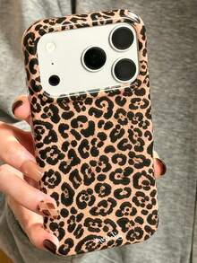 Luxury Dark Brown Leopard Print Design Phone Case Compatible With Iphone 18 Pro Max 18 Pro 17 Pro Max 17 Pro 17 16 Pro Max 16 Pro 16 15 Pro Max 15 Pro 15 14 Pro Max 14 Pro 14 13 Pro Max 13 Pro 13 12 Pro Max 12 Pro 12 11 Stylish Retro Autumn And Winter Soft Cover - Brown and Black Leopard Print - View 2