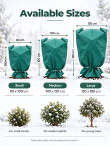 Winter Plant Protection Cover With Side Zipper And Drawstring Bottom, Wide Opening Garden Plant Sleeve For Potted Shrubs, Trees And Backyard Winter Landscape Decor, Seasonal Outdoor Yard Accessory - Multi-color - View 10