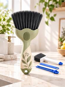 3-Piece Cleaning Brush Set, Includes Soft Bristle Dusting Brush, Mini Scraper And Cleaning Clip, Multi-Functional Gap Cleaning Brush, Suitable For Window Tracks, Kitchen, Bathroom, Bedroom, Car Interior And Home Cleaning, Applicable For Halloween And Christmas - Multicolor - View 11
