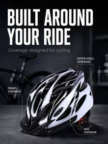 1pc Adult Road/Mountain Bike Helmet, Ultra-Light Adjustable Strap, Detachable Visor, Soft EPS Foam Lining, Multi-Ventilation Holes, Suitable For Daily Outdoor Cycling - Multicolor - View 6
