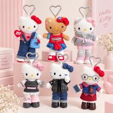 SANRIO 6 buah Gantungan Tas Hello Kitty Bergaya, Liontin Kartun Lucu untuk Berdandan dengan Jepitan Logam Bintang dan Hati, Cocok untuk Dekorasi Ransel, Tas Tangan, Tas Buku, dan Hadiah - MultiWarna - View 3