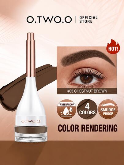 O.TWO.O Gel Alis Pewarna Alis, Warna Alis Alami, Tahan Air Tahan Keringat Tahan Lama Tidak Pudar, Pigmentasi Tinggi Warna yang Dapat Dibangun, Riasan Alis Liar Terdefinisi untuk Wanita Istri Remaja Gadis Teman, Kosmetik Harian Pesta Halloween Natal Musim Gugur Musim Dingin Tampilan Alami