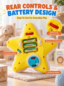 Musical Light Up Starfish Crawling Toy,Clock Face With Auto Steering Universal Wheels & Obstacle Avoidance,Gift For Toddlers Baby Boys Girls,Christmas - Multicolor - View 9