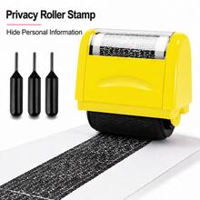 4pcs/10pcs Set Roller Stamp With Refillable Ink, Portable Anti-Loss Marker For Books And Bags, Anti-Theft Identification Marker, Home Office School Supplies, Back To School Gift - A - View 10