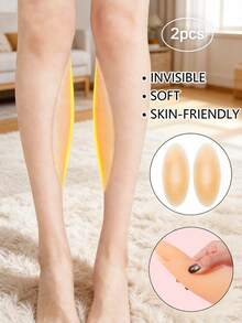 2pcs Invisible Silicone Adhesive Calf Shaping Patches, Leg And Calf Straightening Patches, Soft Invisible Shaping Calf Straightening Patches - Multi-color - View 2