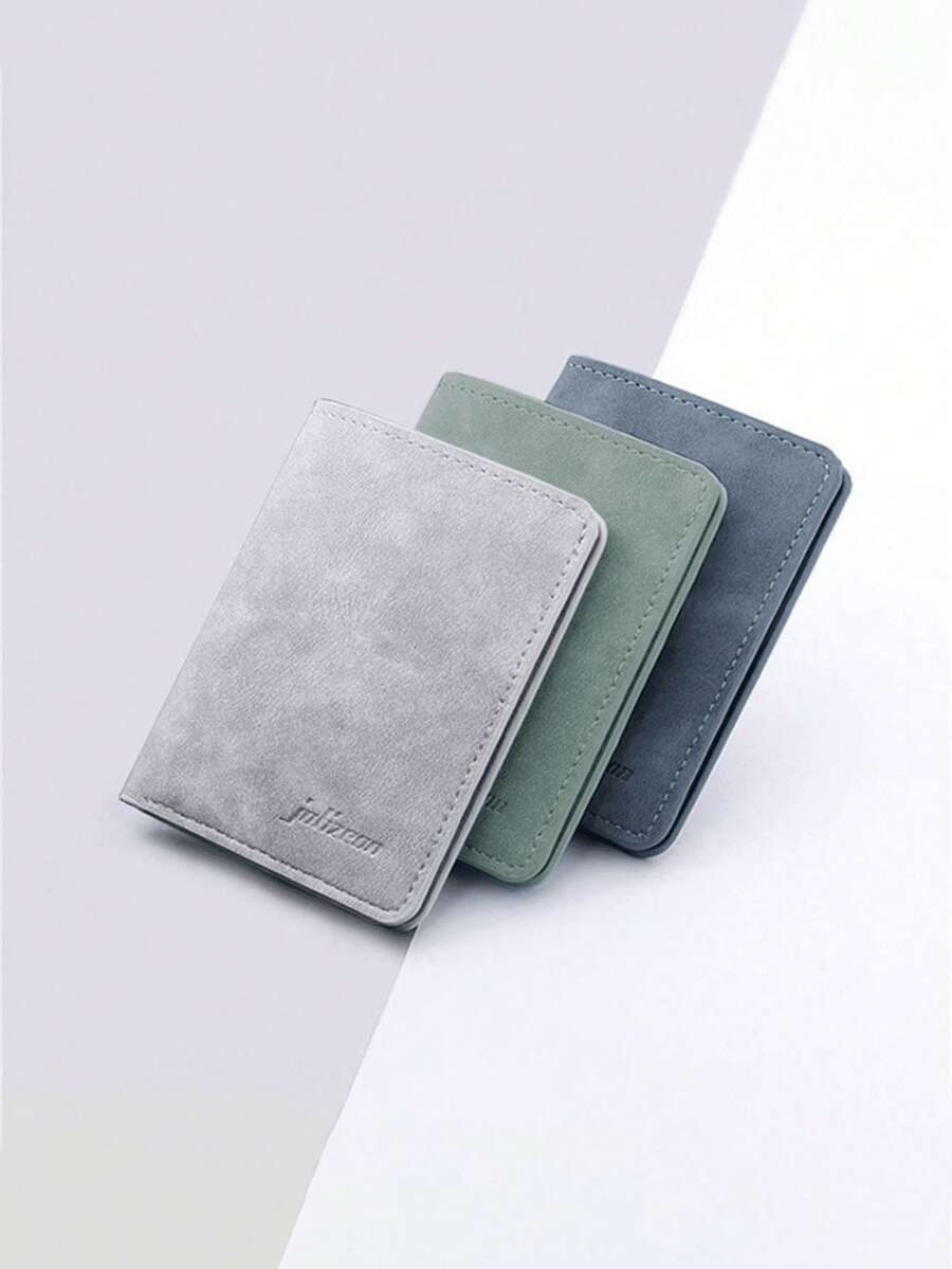 1 buah Dompet Kartu Kredit Kulit PU Ultra Tipis, Desain Kompak, Gaya Minimalis, Dompet Saku Depan, Cocok untuk Pria Menyimpan Uang Tunai, Kartu Kredit, SIM dan Lainnya - MultiWarna - View 1