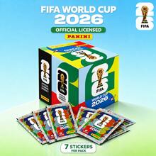 FIFA صندوق بانيني 2026 كأس العالم، 7 ملصقات في كل عبوة، بطاقات كرة قدم مرخصة رسمياً، مناسبة لعشاق كرة القدم - متعدد الألوان - مشاهدة 2