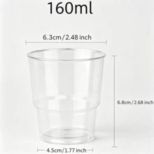 0/40/20/10pcs 160ml Round Clear Plastic Mousse Cups - Durable Transparent Dessert Cups Suitable For Tiramisu, Pudding, Jelly, Cheesecake - Perfect For Weddings, Birthdays, Buffet Parties And Dessert Tables - Transparent - View 6