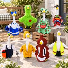 A Porch Goose Costume Set For 23-Inch Patio Goose Statues, A Versatile Garden Goose Statue Accessory For Porch Displays And Patio Landscaping, Suitable For All Seasons For Outdoor Lawn Goose Decorations (Goose Statue Not Included). - Goose Clothing - View 1