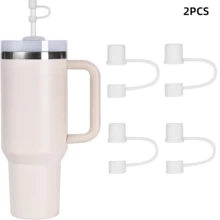 2-delars set med sprutlock, passar för 20/30/40 ounces resemuggar, PVC-suglock, dammtätt dryckestillbehör - Multifärgad - Visa 12