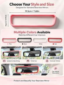 Car Rearview Mirror Decorative Cover, Anti-Collision And Stretchable ...