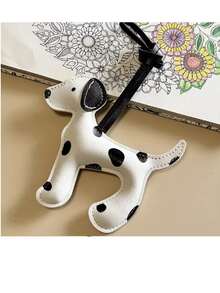1pc Cute Spotted Dog Pendant, Suitable For Backpack, Shoulder Bag And Various Bag Accessories, Ideal Gift For Women - Multicolor - View 3