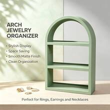 1pc 3D Printed 3-Tier Desktop Jewelry Stand, Ring Holder, Necklace Rack, Boys, Girls, Christmas Gift, Ins Style Bedroom Decor - Multicolor - View 10