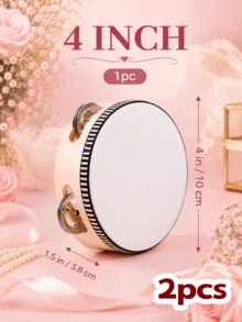 20pcs Single Row Handheld Wooden Tambourines With Metal Bells, Ideal Percussion Instruments For Weddings And Parties, Best Gift, Wedding Decor, Home Decor, Room Decor, Party Favors, Suitable For Bride Birthday, Graduation Ceremony - Multicolor - View 16