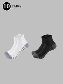 3/5/10/20/30 Pairs Men's Ankle Socks Spring Summer Autumn Black White Outdoor Sports Short Socks - Multicolor - View 8