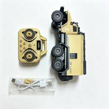 1:64 Mini RC Military Command Truck, Alloy Remote Control Car, 2.4GHz Wireless RC Truck With APP Control, LED Light, Horn & Music, Speed Adjustment, Auto Demo, Desktop Simulation Model Toy Car For Boys Girls Birthday Gift - Multicolor - View 10