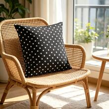 1 PC Sarung Bantal Motif Polkadot Kecil Modern, Sarung Bantal Dekorasi Dua Sisi, Cetak Digital, untuk Sofa Sofa Ruang Tamu Kamar Tidur Dekorasi Rumah - Hitam dan Putih - View 11