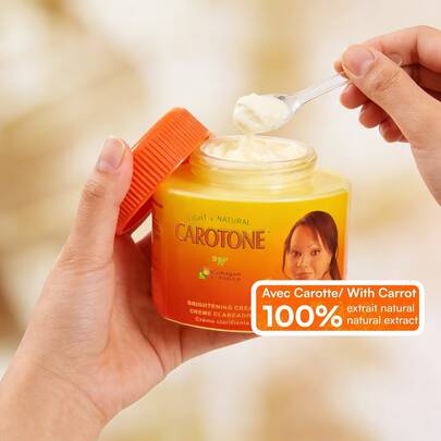 Crema de zanahoria natural radiante Carotone de 330ml, infundida con extracto de zanahoria y colágeno, deja la piel suave y saludable