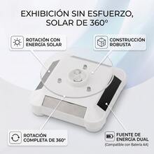 360° Solar Rotating Display For Jewelry And Collectibles, Mirror Platform, LED Rotating Display With Rotating Base For Glass, Display Stand For Art, Jewelry, Photography, Exhibition, Watch, Screen - 1PC - View 4