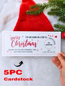 Personalized Christmas Scratch-Off Surprise Card With Envelope, Custom Name & Message Travel Reveal Card, Christmas Greeting Card,Holiday Gift Reveal,Secret Vacation Surprise,Family Couple Friend Gift,Thank You Cards For Business - Multicolor - View 20