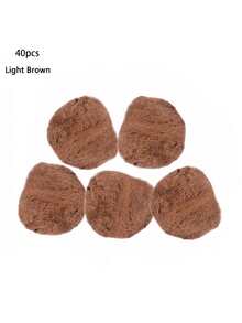 100pcs Durable Nylon Hair Nets, Suitable For Updos And Various Hairstyles, Available In Black, Gold, Brown, 5mm Mesh Size, Suitable For Wigs, Can Be Used For Styling, Halloween Applicable (30cm/50cm Randomly Shipped) - Brown - View 12