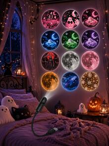 2026 Upgraded USB Projection Night Light With Adjustable Gooseneck ...