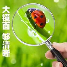 1pc Metal Frame Glass Lens Handheld Magnifying Glass Suitable For Reading - A - View 2