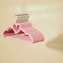 4pcs Premium Seamless Hangers, Non-Slip Clothes Hangers For Home, No Bulging Or Deformation, Wardrobe Storage Organizer, Strong Load-Bearing And Durable, Multi-Color Set, Enhance Wardrobe Style, Non-Slip Groove Design, Clothes Won't Slip Off - View 10