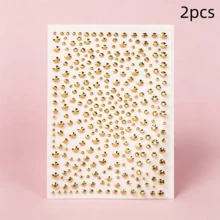 Gold Large Multi-Specification Three-Dimensional Simulated Gemstone Face Sticker DIY Music Festival Y2k Makeup Carnival Dance Eye And Face Decorative Diamond Sticker - Gold - View 6