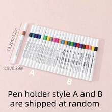 12/24/36/48/60 Colors Acrylic Marker Pens Large Capacity Opaque Washable Art Painting Markers For Elementary School Students (Boxed) - Multicolor - View 8