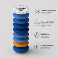 1 đầu cơ bida da lợn 8 lớp màu xanh - Xanh đậm - Xem 5