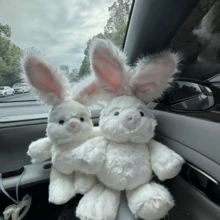 BLUESLEMON Boneka Kelinci Putih Lucu dengan Telinga Terkulai, Boneka Hewan Kelinci Berlari, Dekorasi Rumah, Dekorasi Kamar, Hadiah Ulang Tahun, Hadiah Natal, Hadiah Liburan, Hadiah untuk Teman dan Keluarga, Hadiah Halloween, Hadiah Paskah - MultiWarna - View 2