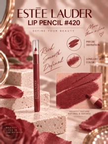 Estée Lauder Lip Liner, #420: Mudah diaplikasikan dan tidak mudah luntur untuk membentuk bibir secara presisi; tahan lama dan memberikan hasil yang elegan. - Pensil bibir - 420 - View 7